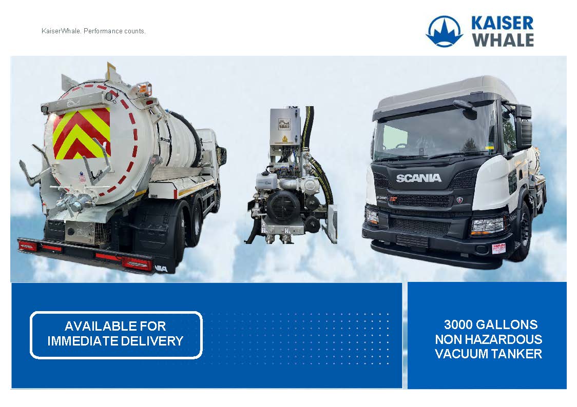 New 3200 Gallon Non Hazardous Vacuum Tanker
